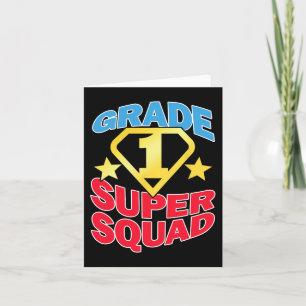 Carte Équipe d'enseignants superhero de 1re année