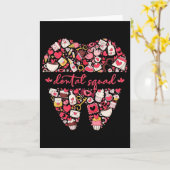 Carte Équipe dentaire Saint-Valentin Équipe de soins den (Fleur jaune)