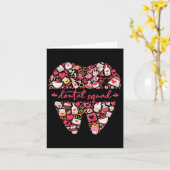 Carte Équipe dentaire Saint-Valentin Équipe de soins den (Fleur jaune)
