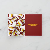 Carte équipe d'or maroon couleurs volleyballs anniversai (Intérieur)