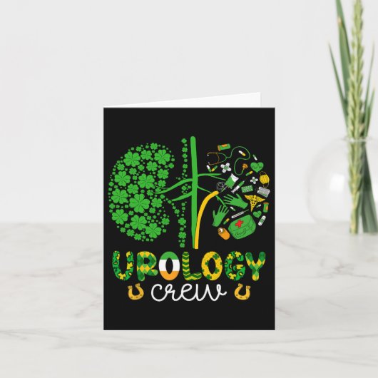 Carte Équipe d'urologie drôle de la Saint-Patrick Shamro (Devant)