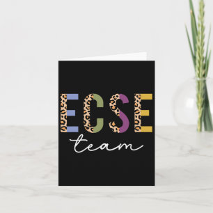 Carte Équipe Ecse Léopard Rentrée Scolaire Mignonne Ense
