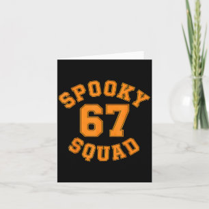 Carte Équipe effrayante drôle 67 Enfants Halloween 67 Ha