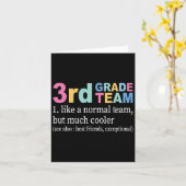 Carte Équipe Enseignante 3e Classe Comme Une Équipe Norm (Fleur jaune)