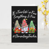 Carte Équipe Enseignante Élémentaire Tout Est Beau Noël (Fleur jaune)