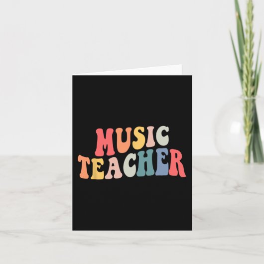 Carte Équipe Enseignante Musique super Professeur Retour (Devant)