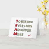 Carte Équipe - Ensemble, chacun atteint plus (Fleur jaune)