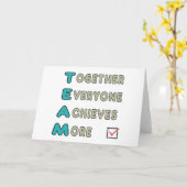 Carte Équipe - Ensemble, chacun atteint plus (Fleur jaune)