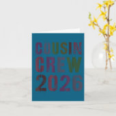 Carte Équipe Ever Cousin 2026 Illustration de bottes (Fleur jaune)