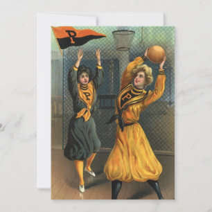Carte Équipe féminine de basket-ball lors d'un match vin