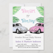 Carte Équipe Fille Ou Équipe Garçon Baby shower De Révél (Devant)