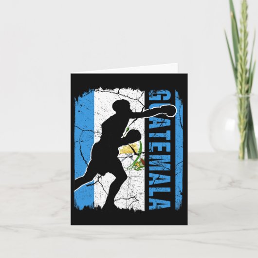 Carte Équipe guatémaltèque de boxe Guatémaltèque Drapeau (Devant)