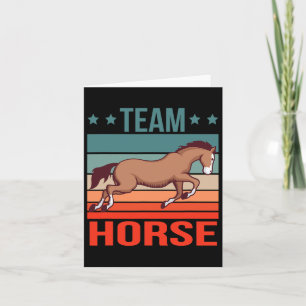 Carte Équipe Horse Citation Cheval équitation Stuff Hors