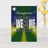 Carte équipe incroyable (Fleur jaune)