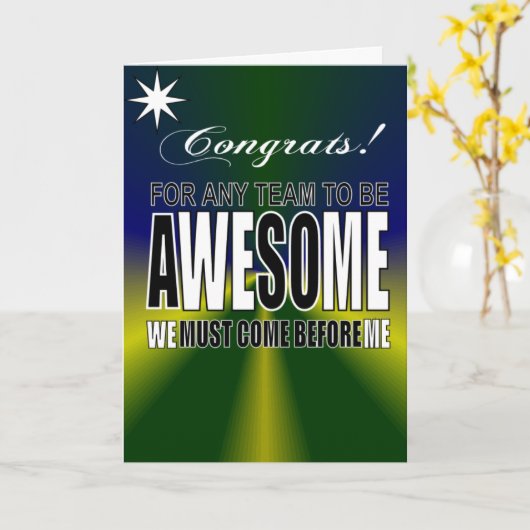 Carte équipe incroyable (Fleur jaune)