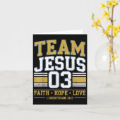 Carte Équipe Jésus 03 Foi chrétienne Hommes Adolescente  (Fleur jaune)