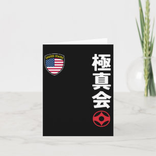 Carte Équipe Karate Kyokushinkai Usa Kanji Martia Japona
