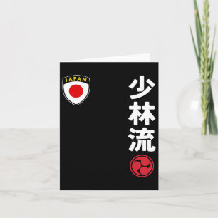 Carte Équipe Karate Shorin Ryu Japon Drapeau Martial jap