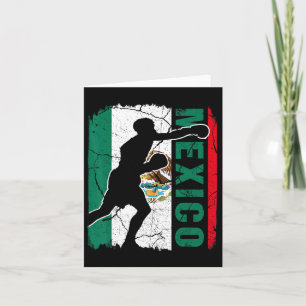 Carte Équipe mexicaine de boxe Mexique Drapeau Gants de