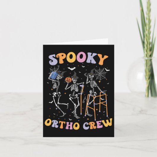 Carte Équipe Ortho éffrayante Halloween Danser Ske Ortho (Devant)