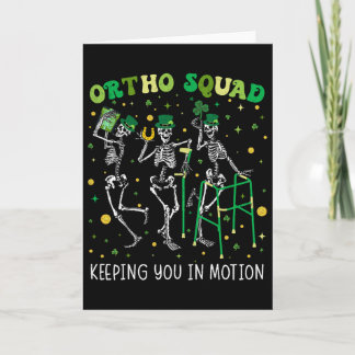 Carte Équipe Ortho Squelettes Danseurs St Patricks Ortho