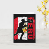 Carte Équipe péruvienne de boxe Pérou Drapeau Gants de b (Fleur jaune)