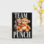 Carte Équipe punch - bébé singe mignon Équipe punch - bé (Fleur jaune)