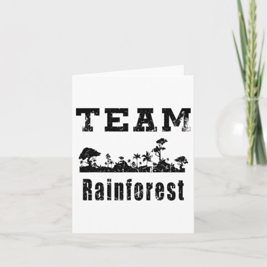 Carte Équipe Rainforest Earth Day Vintage (Devant)