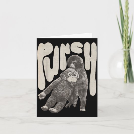 Carte Équipe Rétro Poing Bébé Singe (Devant)
