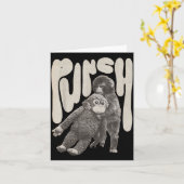 Carte Équipe Rétro Poing Bébé Singe (Fleur jaune)