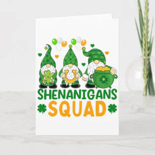 Carte Équipe Shenanigans T Shirt drôle de la Saint-Patri