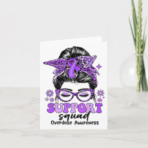 Carte Équipe super de soutien Messy Bun Femmes Overdose