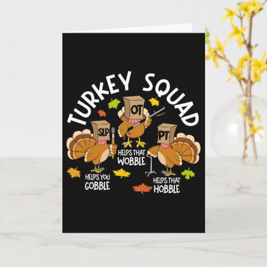 Carte Équipe Turquie Escadron Slp Ot Pt Thérapie Automne (Fleur jaune)