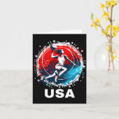 Carte Équipe Usa Go Usa Baseball (Fleur jaune)