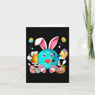 Carte Équipement de bowling Bunny de Pâques Boire Bière