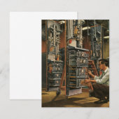 Carte Équipement de fixation vintage de technicien radio (Devant / Derrière)