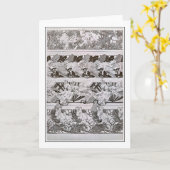 Carte Equipes & Oiseaux de style Art Nouveau, Mucha (Fleur jaune)