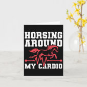 Carte Équitation cavalier - Horseback Ekg (Fleur jaune)