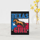 Carte Équitation Cheval Filles Texas (Fleur jaune)