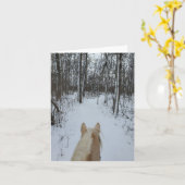 Carte Équitation hivernale (Fleur jaune)