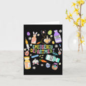 Carte Er Easter Nurse Crew Easter Day Emergency Room Nur (Fleur jaune)