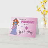 Carte ęr Gotcha jour, princesse d'anniversaire (Fleur jaune)
