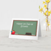 Carte Ęr jour heureux d'école, tableau (Fleur jaune)