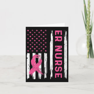 Carte Er Nurse American Flag Nurse Breast Cancer Award