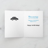 Carte ęr Voitures de garçon d'anniversaire, bleues (Intérieur)