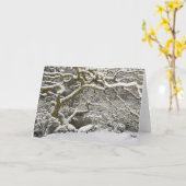 Carte Érable japonais enneigé (Fleur jaune)