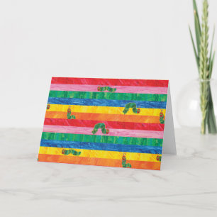 Carte Eric Carle   Caterpillar Rainbow Stripe Motif