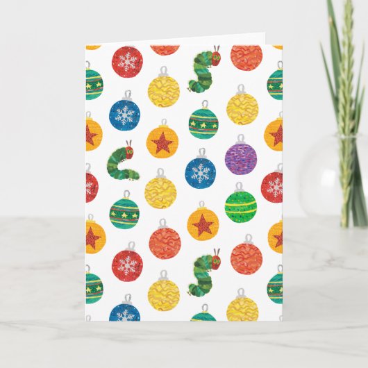 Carte Eric Carle | Motif de Noël de chenille (Devant)