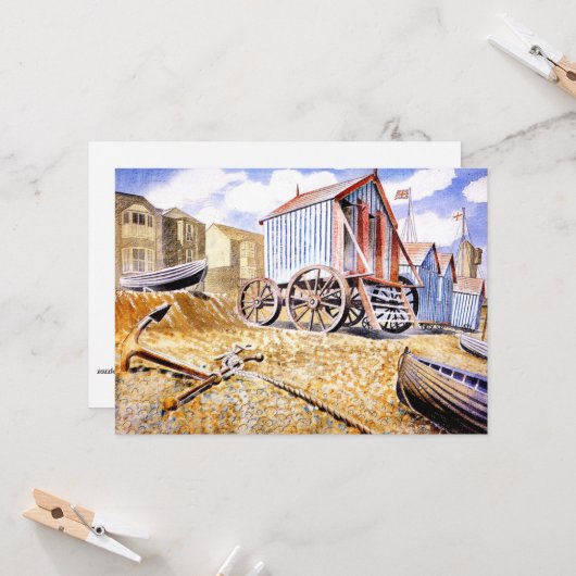 Carte Eric Ravilious - Adelburgh (Devant/Arrière en situation)