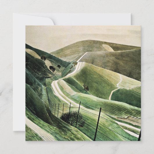 Carte Eric Ravilious - Chalk Paths, célèbre oeuvre d'art (Devant)